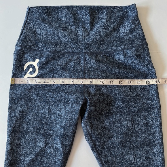 Peloton Cadence Blue Leggings Women’s Wide Waistband High rise Cropped Stretch - Picture 5 of 9